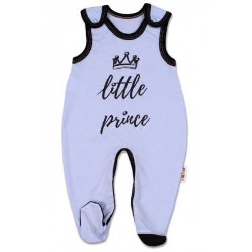 Baby Nellys Kojenecké bavlněné dupačky, Little Prince - modré, vel. 74, 74 (6-9m)