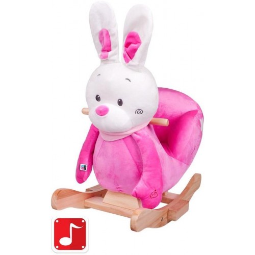 Houpací hračka s melodií PlayTo králíček růžová