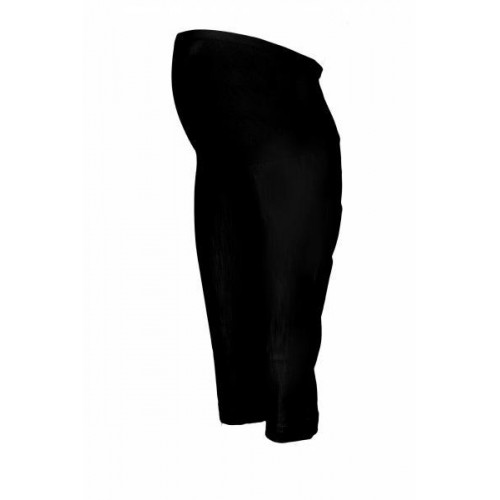 Be MaaMaa Těhotenské 3/4 kalhoty s elastickým pásem - černé, vel. M, M (38)