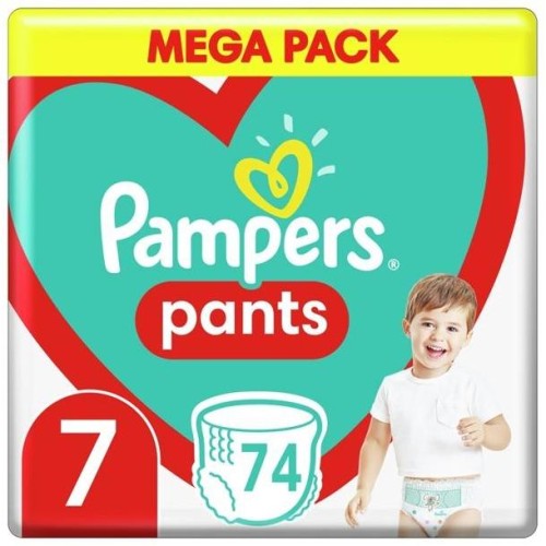 PAMPERS Pants 7 (17 kg+) 74 ks Mega pack - plenkové kalhotky