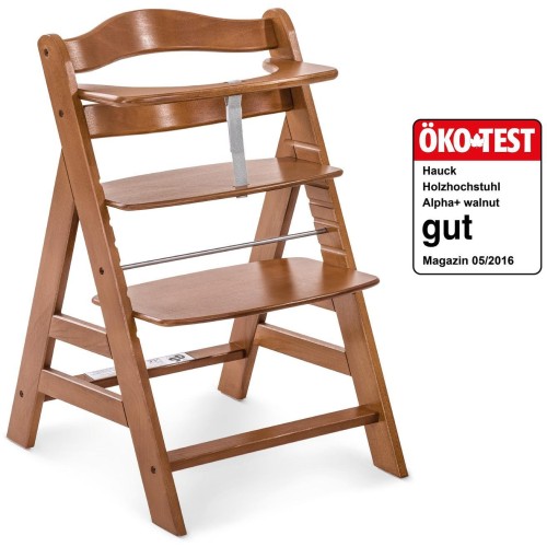 Hauck Alpha+ dřevená židle, walnut