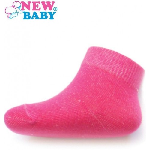 Kojenecké bavlněné ponožky New Baby růžové Růžová 56 (0-3m)